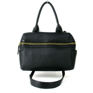 Dream Control Handbag Women L Black Faux Pebble Leather Shoulder Bag Satchel